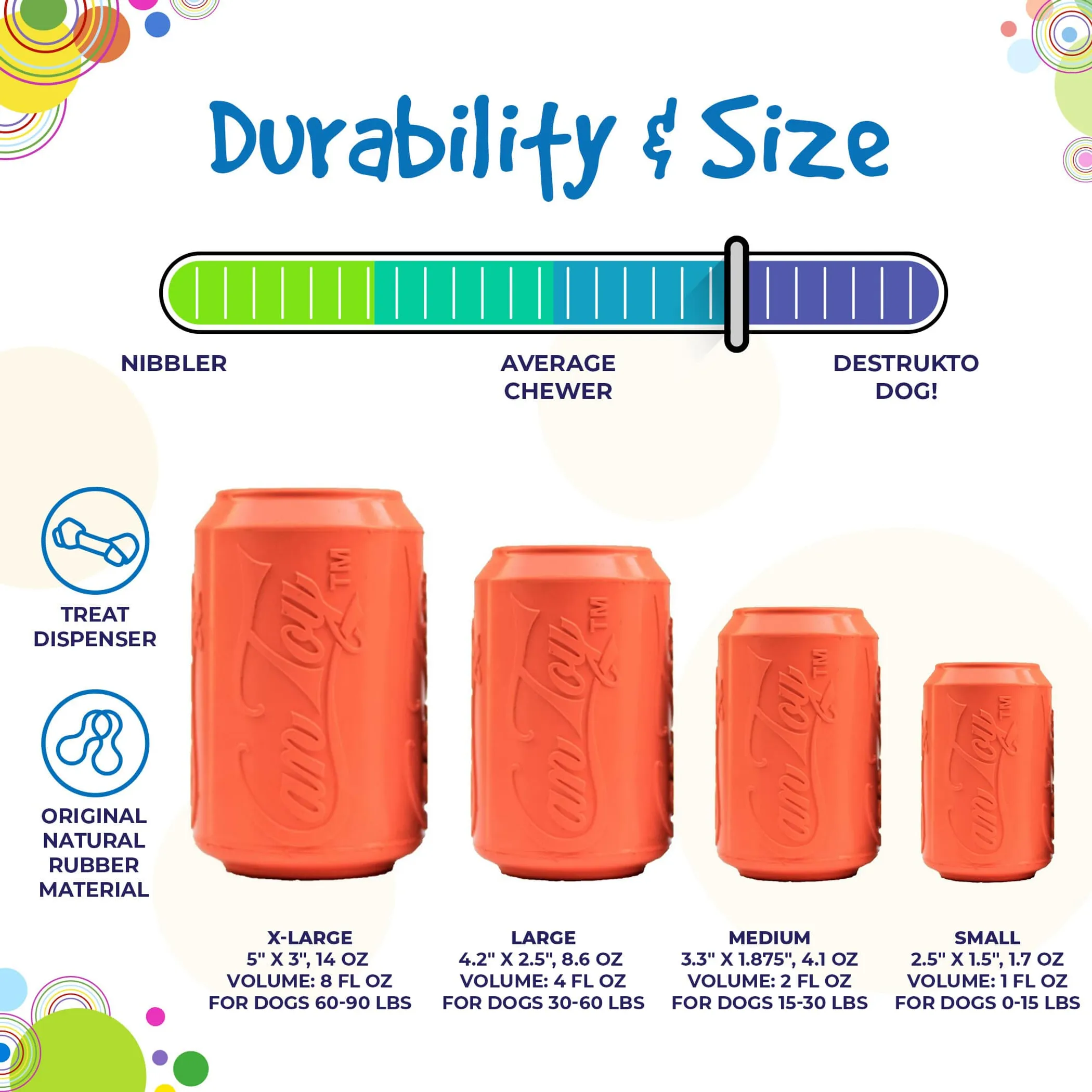 Can Toy eDispenser Durable Rubber Chew Toy & Treat Dispenser - Image 4