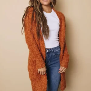 Cartlon Fuzzy Knit Cardigan