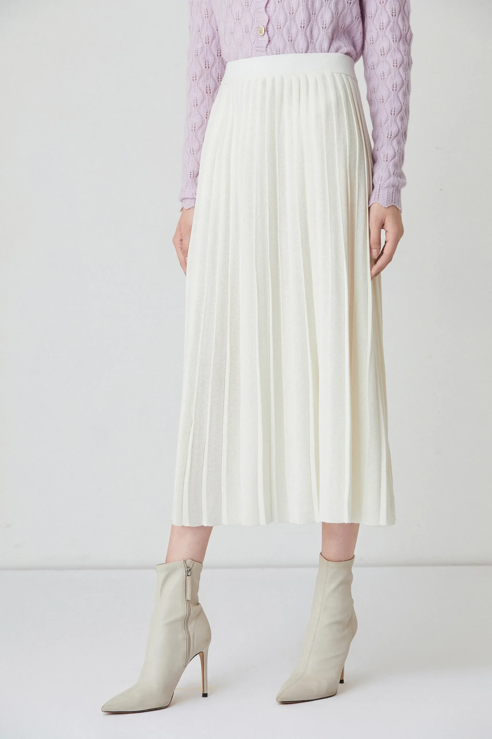 Fangyan | Bleuenn pleated Knit skirt - Image 2