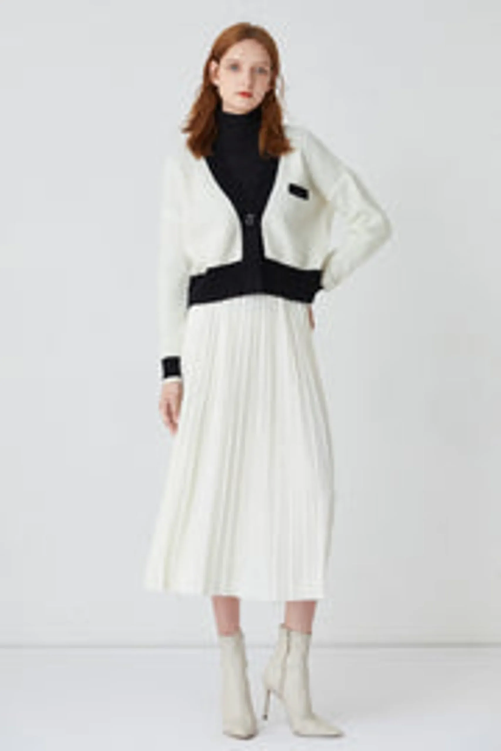 Fangyan | Bleuenn pleated Knit skirt - Image 4