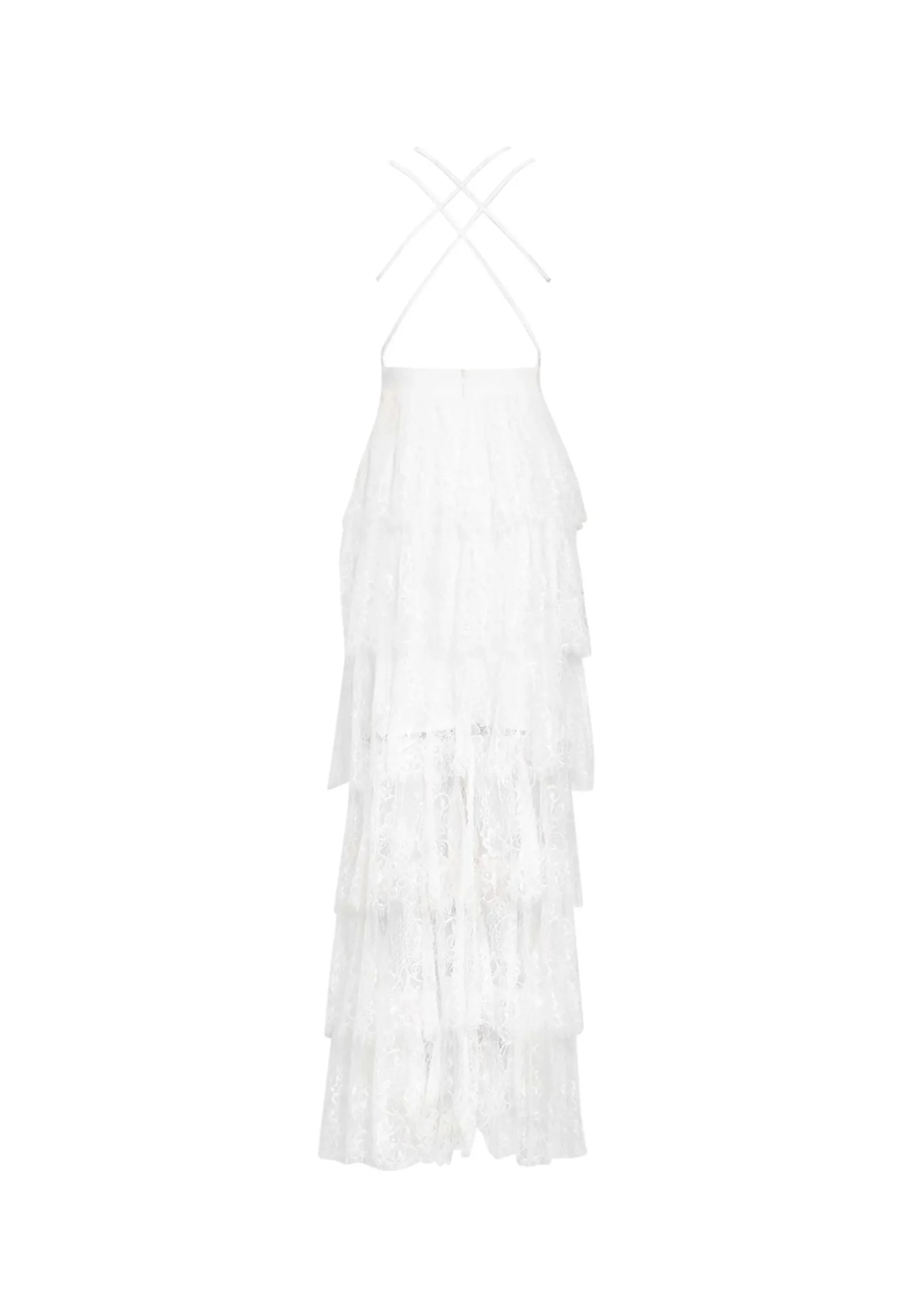 Clarise White Lace Maxi Dress - Image 2
