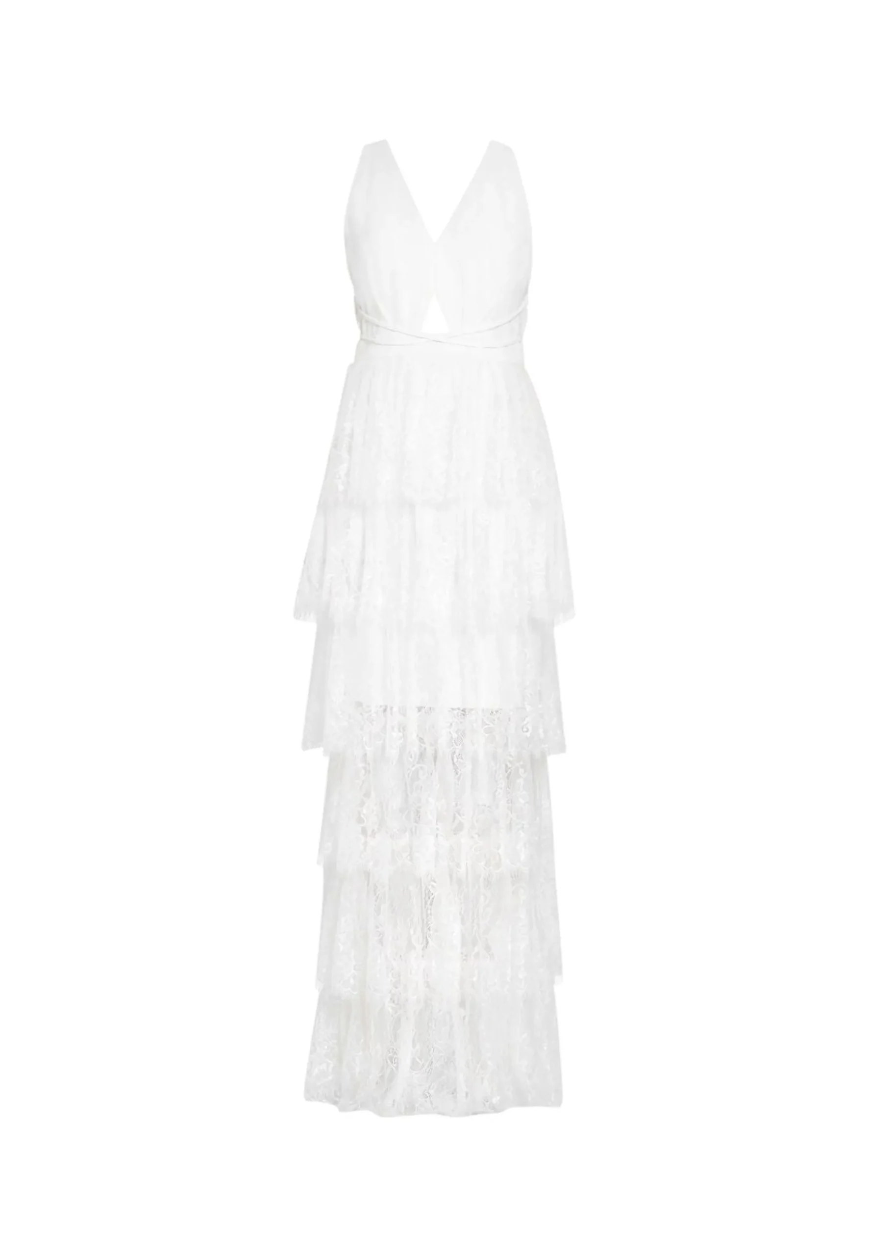 Clarise White Lace Maxi Dress - Image 5