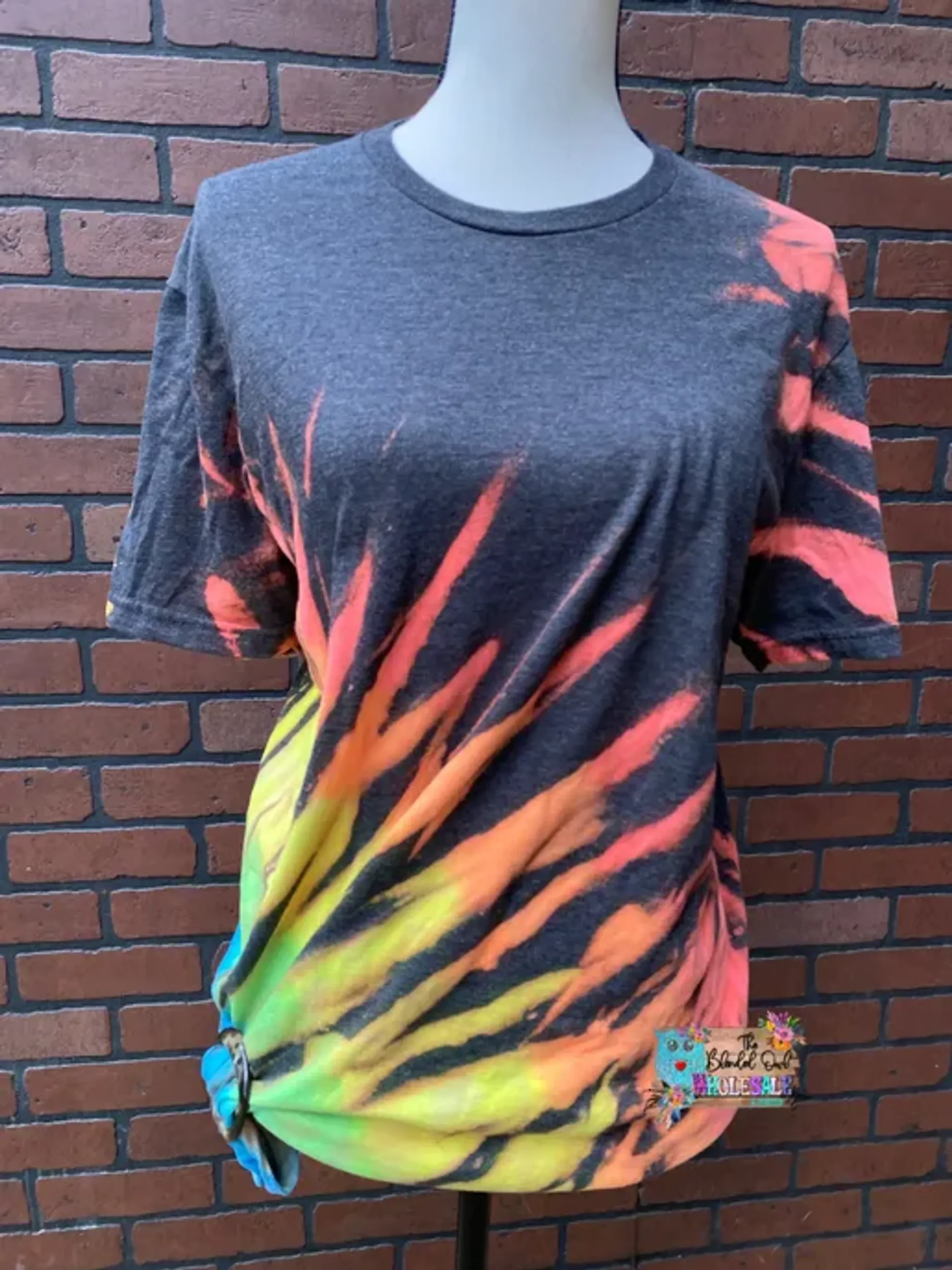 Rainbow Burst Tie Dye Blank Tee