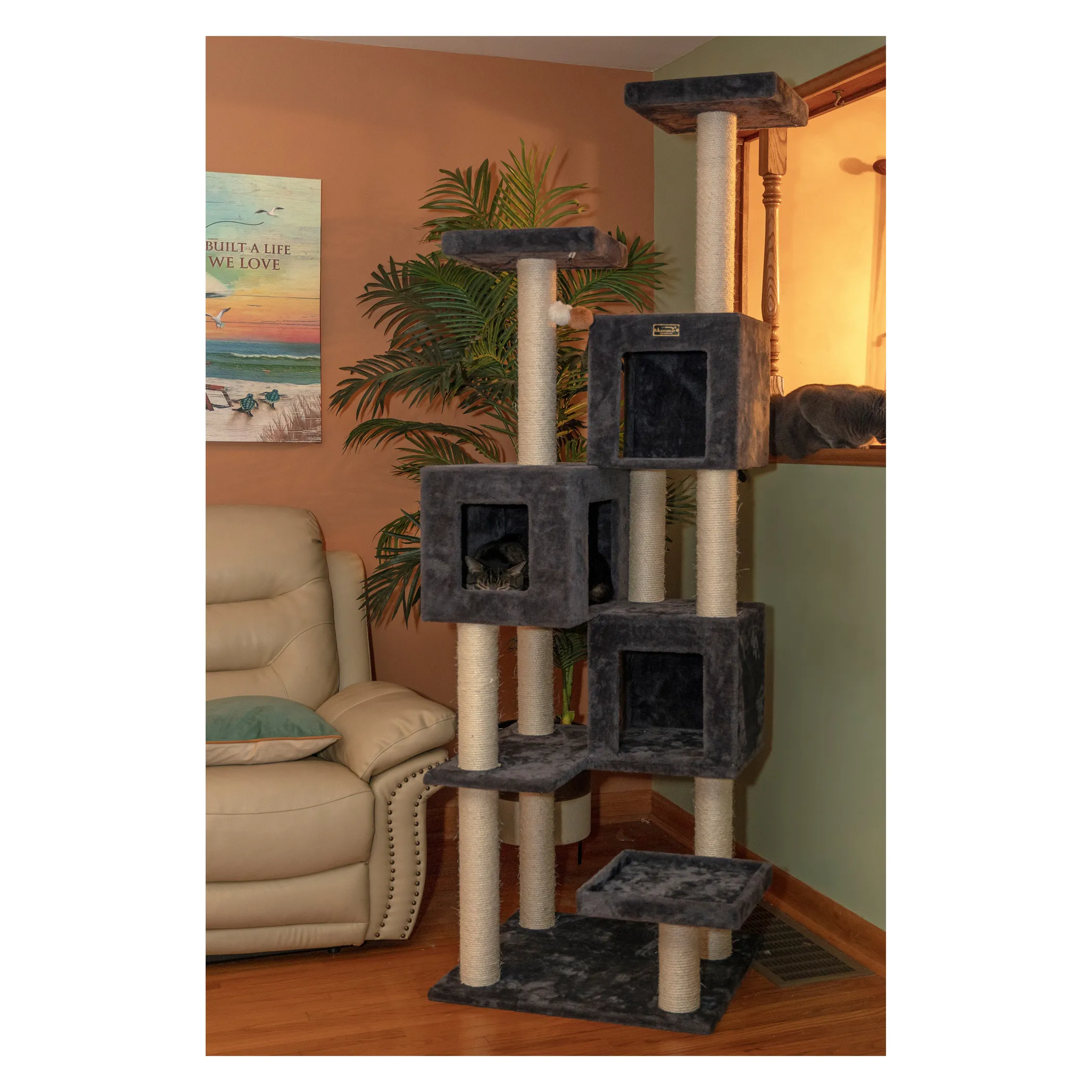 Griant Real Wood Cat Tower for Multiple Cats A8104 - Image 3