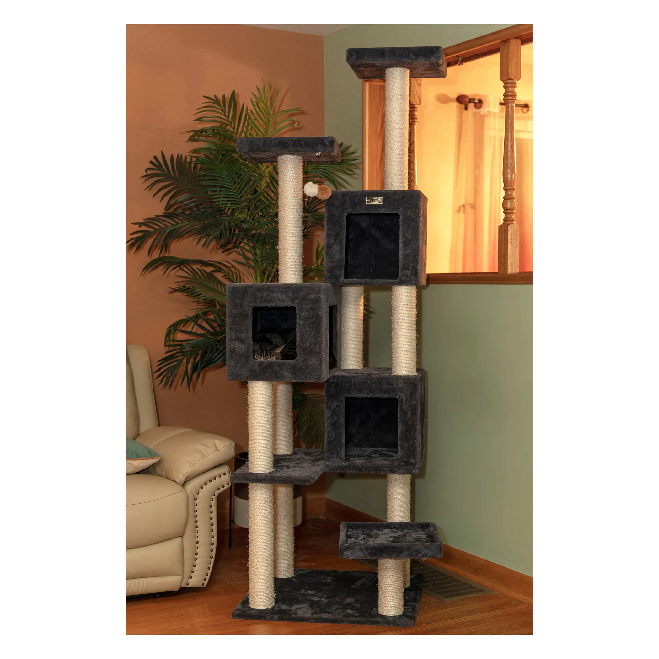 Griant Real Wood Cat Tower for Multiple Cats A8104 - Image 4