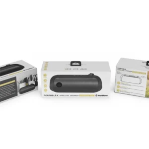 Sonorous Grip Curved Bluetooth Wireless Speaker with Hand Strap - Black