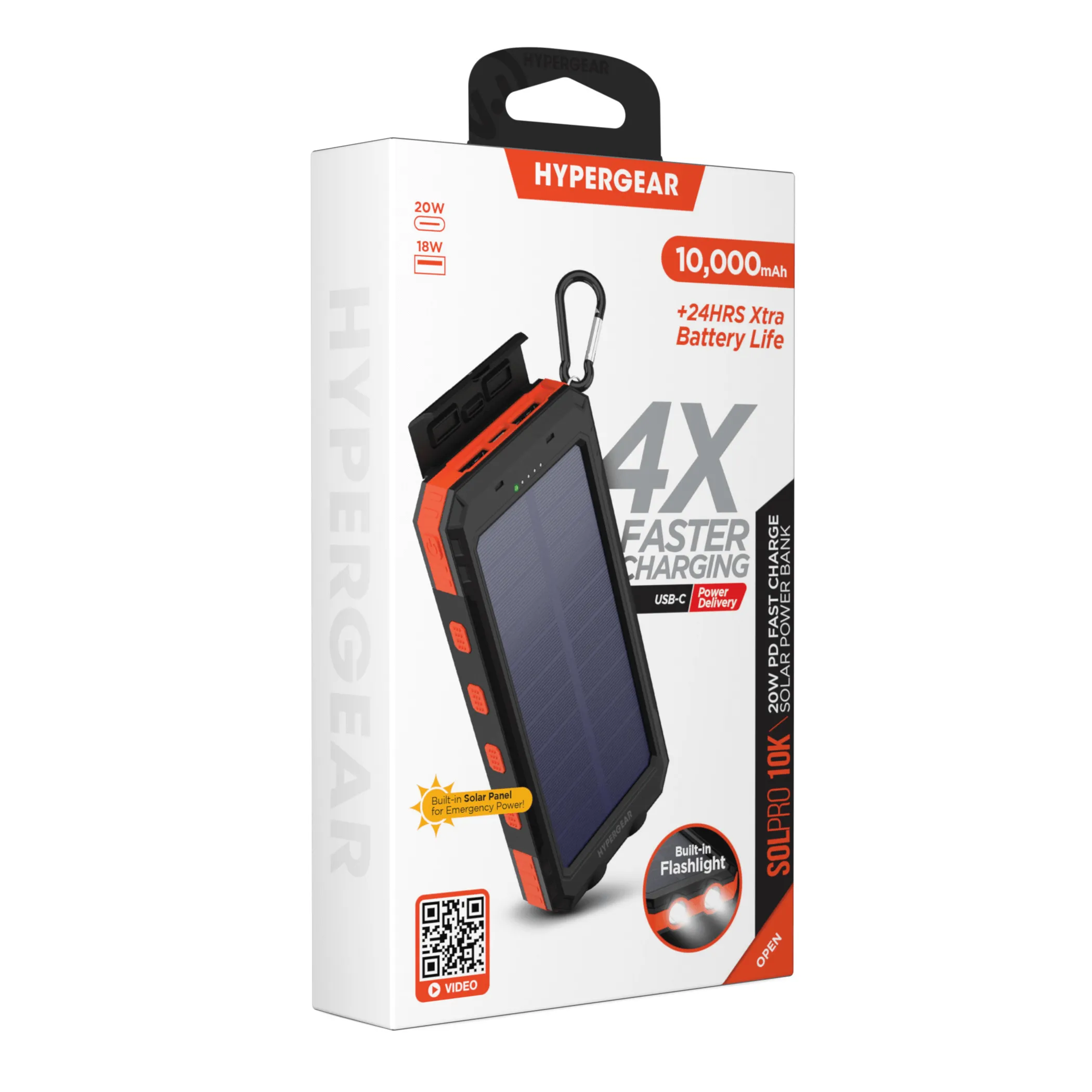 HyperGear SolPro 10K Fast Charge Solar 10000mAh PD Power Bank - Image 2