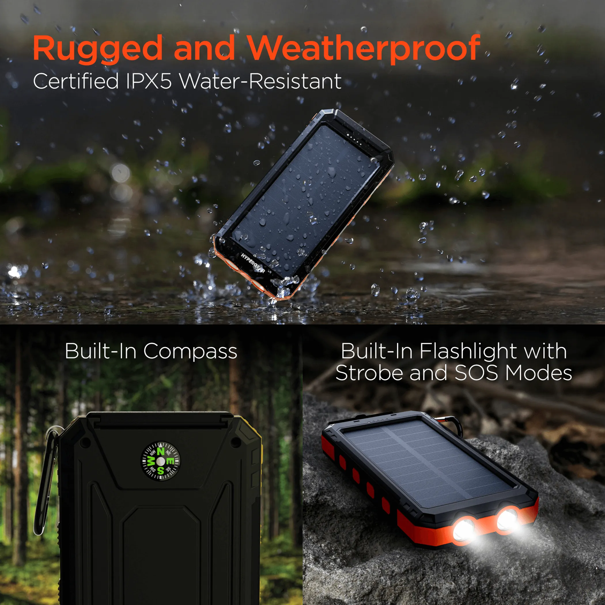 HyperGear SolPro 10K Fast Charge Solar 10000mAh PD Power Bank - Image 5