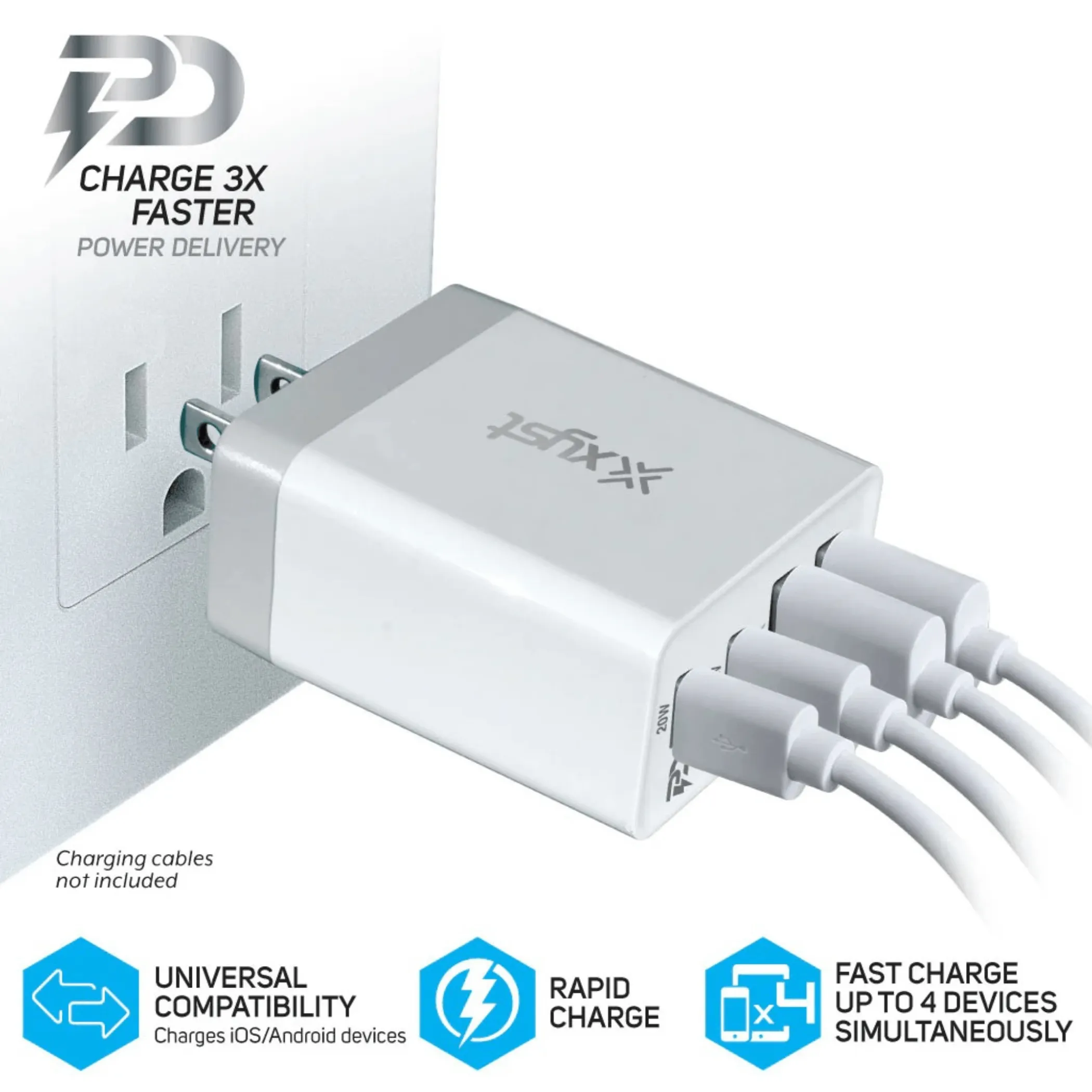 35-Watt 4-Port USB-A and USB-C Wall Charger - Image 4