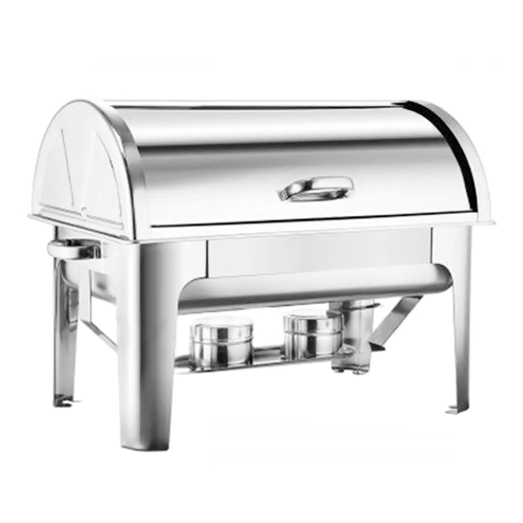 L Triple Tray Stainless Steel Roll Top Chafing Dish Food Warmer - Image 2