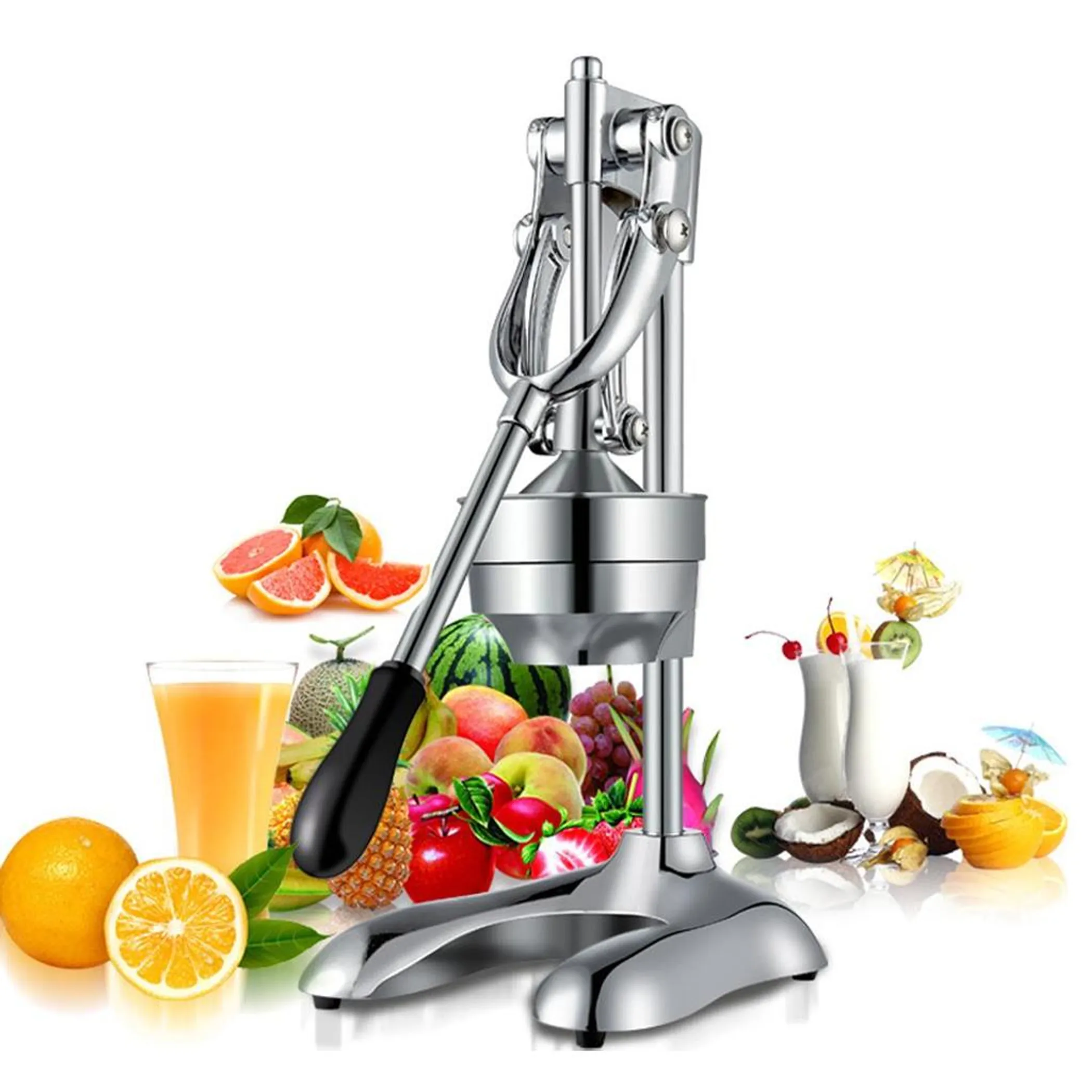 Manual Citrus Juicer Commercial Stainless Steel Hand Press Orange Juice ExtractorSqueezer - Image 2