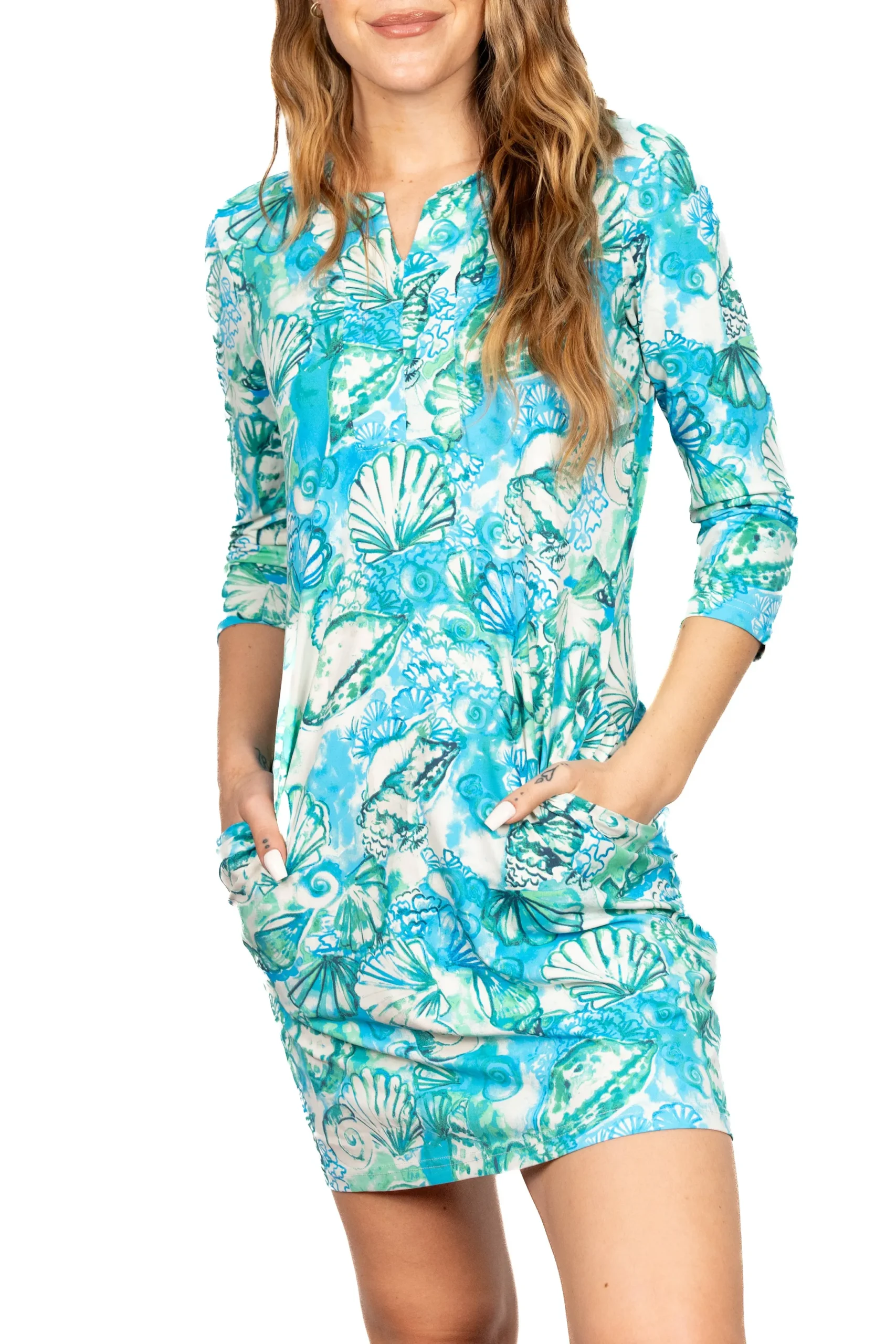 Banana Boat Woman V-Neck UPF 5+ Floral Dress - Image 5
