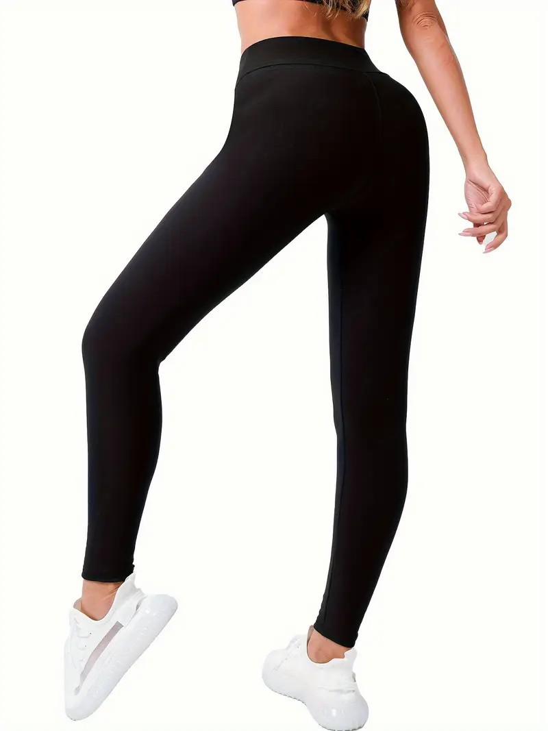 Thick Velvet High-Waisted Warm Yoga Leggings - Image 4