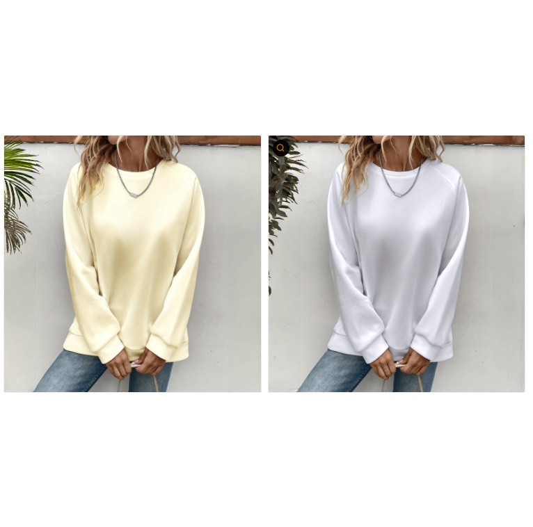 Women's Loose Sports Round Neck Sweatshirt - Image 5