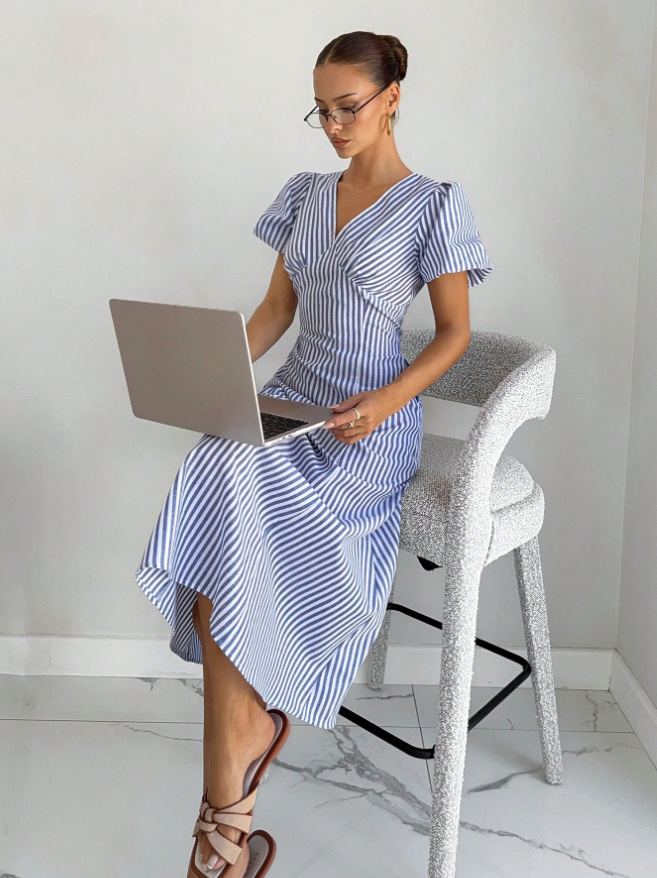Striped midi dress - Image 5