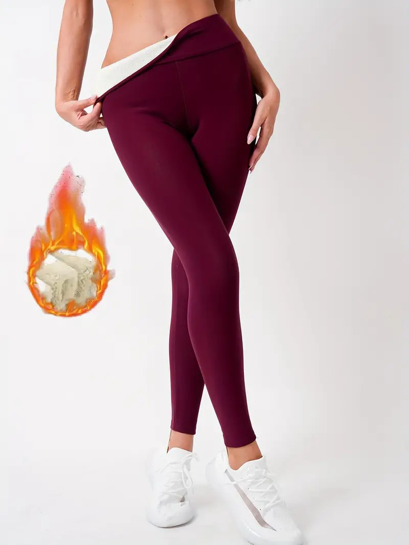 Thick Velvet High-Waisted Warm Yoga Leggings - Image 3
