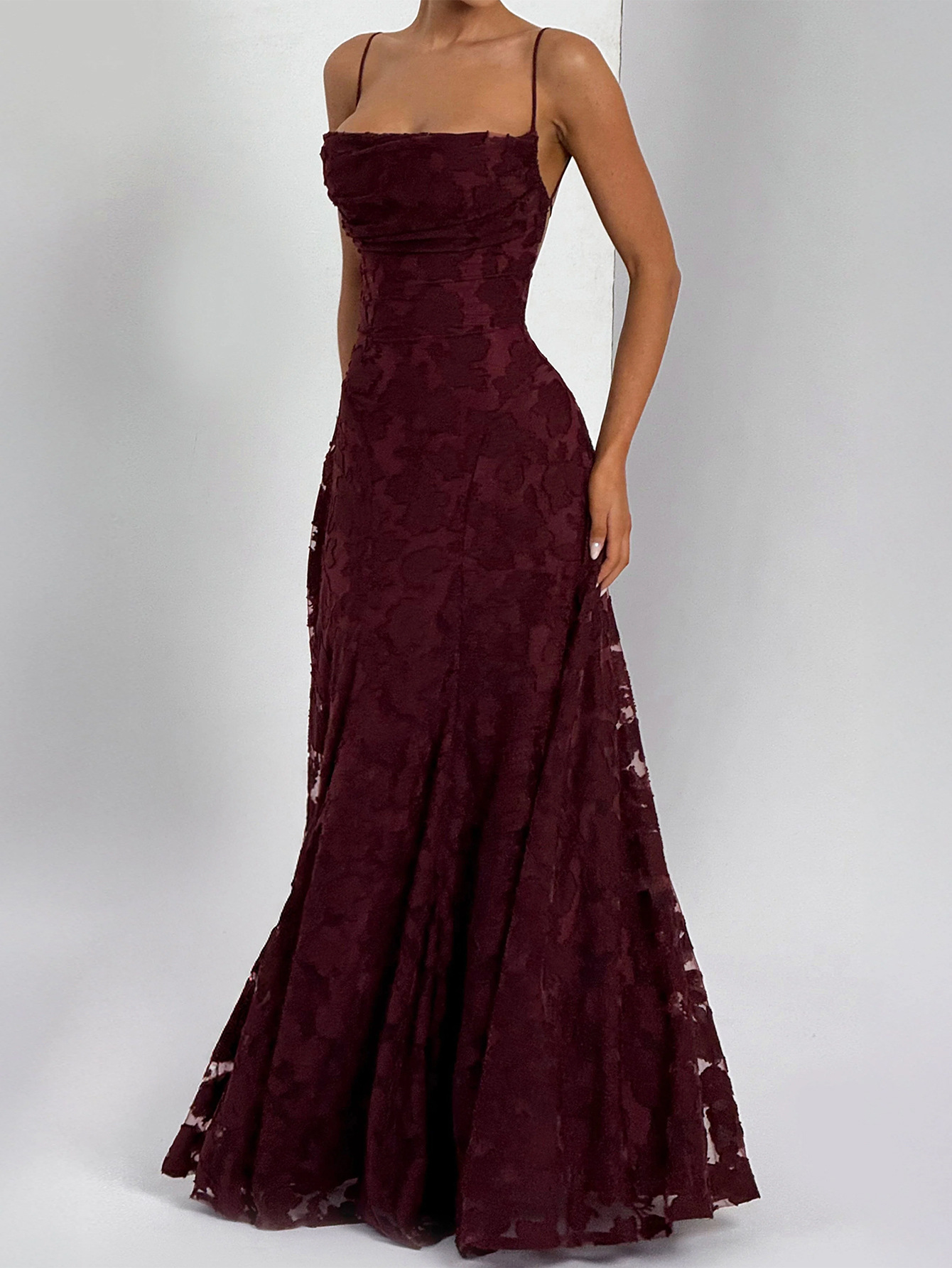Elegant Suspender High Waist Long Dress - Image 2