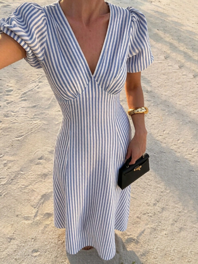 Striped midi dress - Image 3
