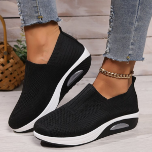 Women's Fly-Knit Air Cushion Rocking Walking Shoes