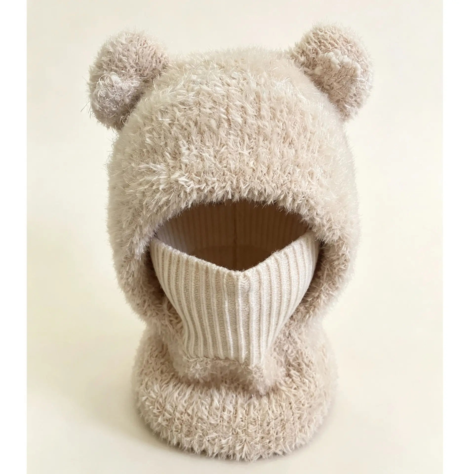 Fluffy Knitted Beanie for Women - Image 2