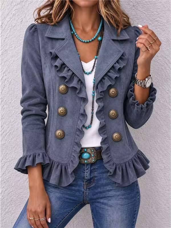 Buttoned Long-sleeve Cardigan For Women - Image 5
