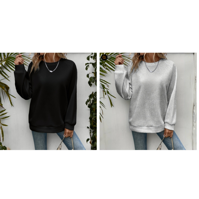 Women's Loose Sports Round Neck Sweatshirt - Image 10