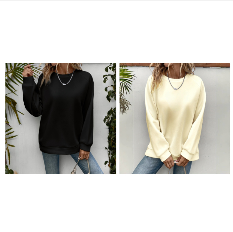 Women's Loose Sports Round Neck Sweatshirt - Image 4