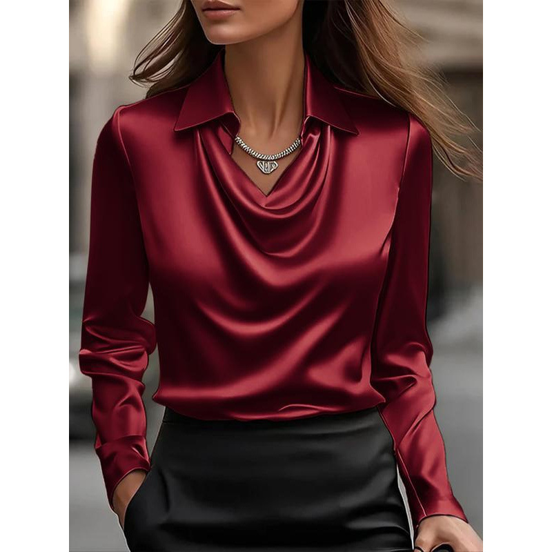 Women Elegant Commute Shirt Office Casual Blouse - Image 4